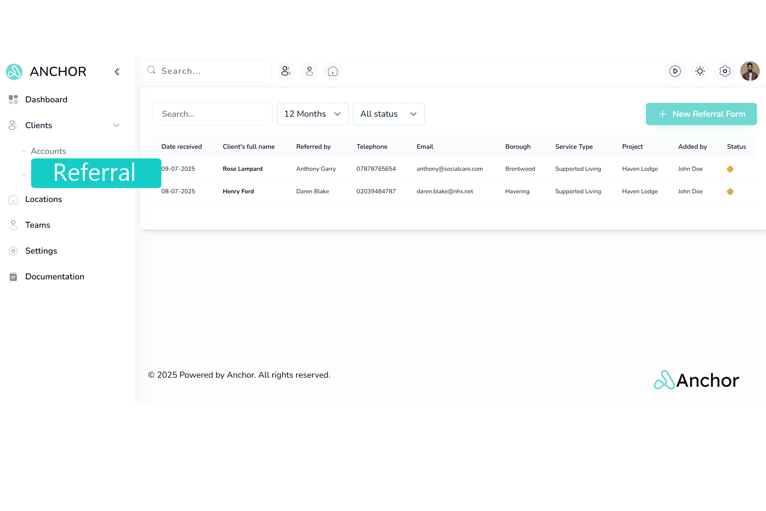 Referral Portal
